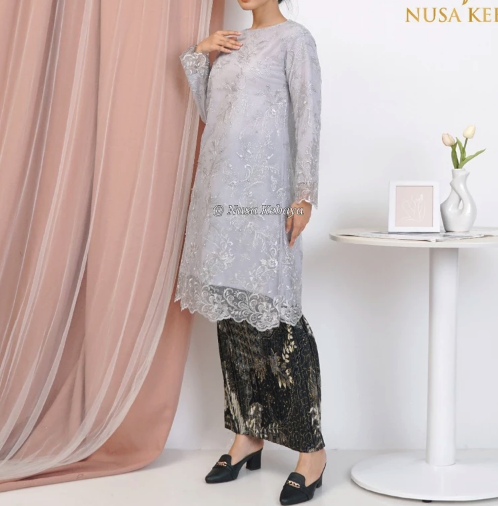  Nusa Kebaya Setelan Kebaya Tunik Tulle Bordir
