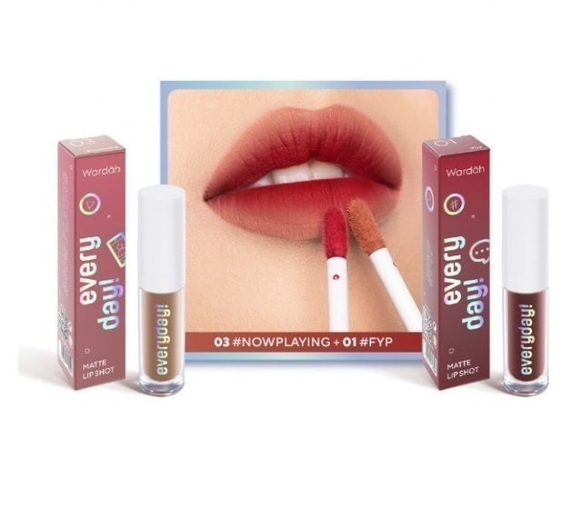 Wardah Everyday! Matte Lip Shot Paket Ombre Lip Cream