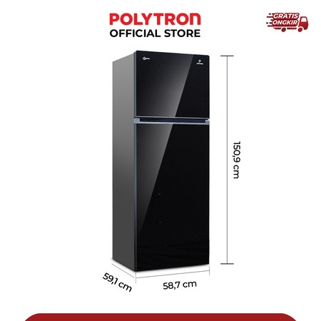 Hartono Istana Teknologi Polytron Kulkas 2 Pintu Belleza Jumbo Inverter 240 Liter   PRW 25VX