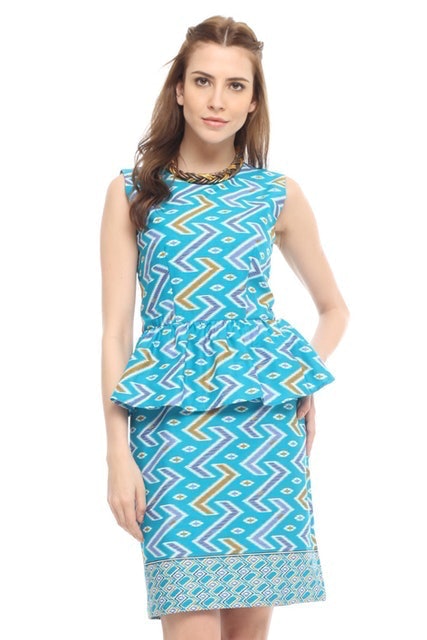 Bateeq Sleeveless Rang-rang Peplum Dress  15/045