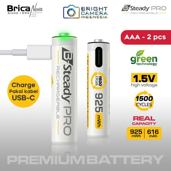 Brica B-Steady PRO AAA Li-Ion Rechargeable Battery