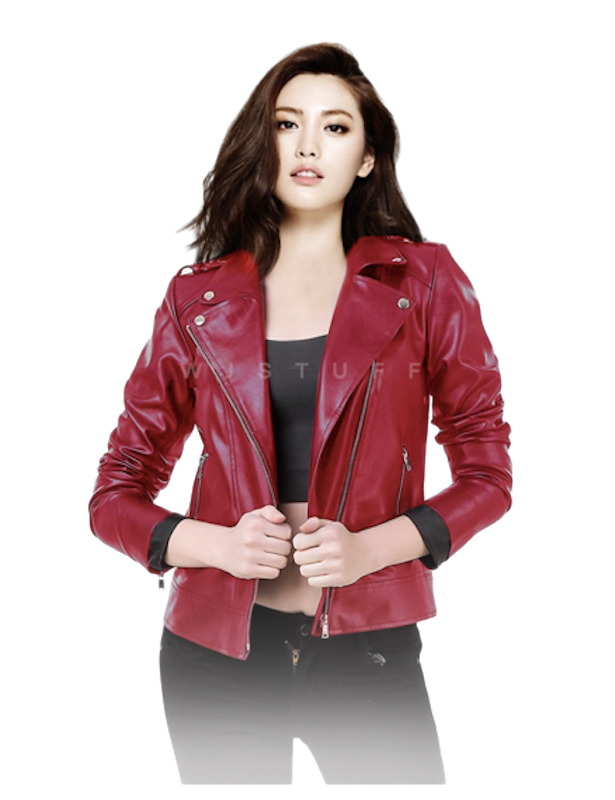 Jaket Kulit Wanita Rock N Roll 1