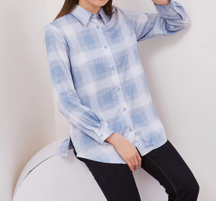 Cipta Adhyabusana DUST Kemeja Andari Kotak Biru Comfease