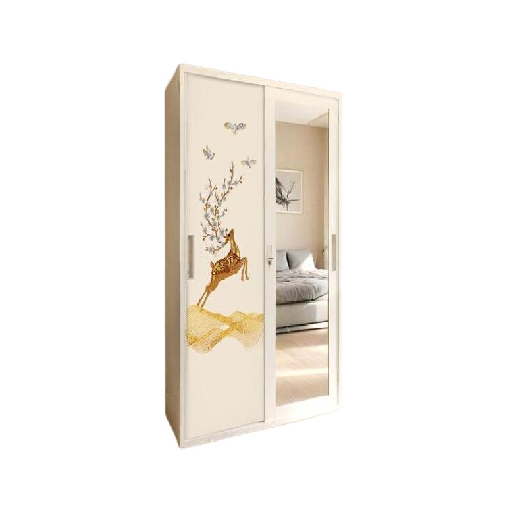 KAIRE Lemari Pakaian Besi 2 Pintu Sliding ｜ S01