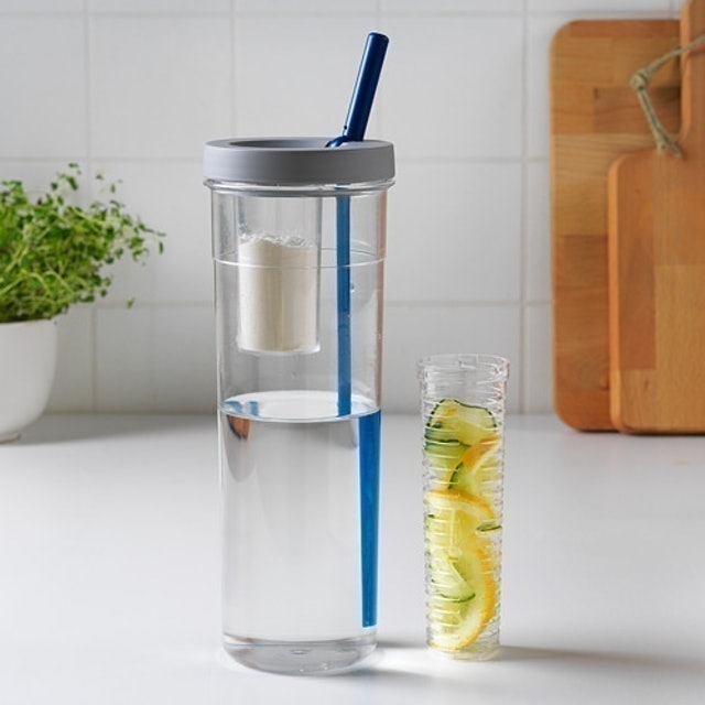 IKEA UPPLADDA Infusion Bottle with Straw 104.153.44