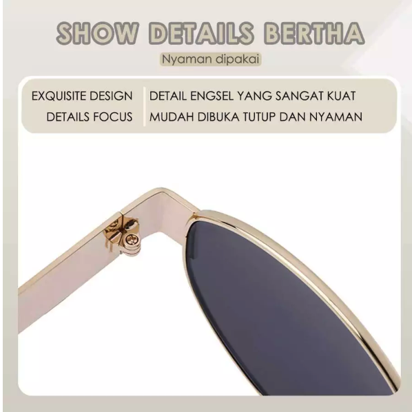  Bertha Oval Anti UV 400 Sunglasses 5158