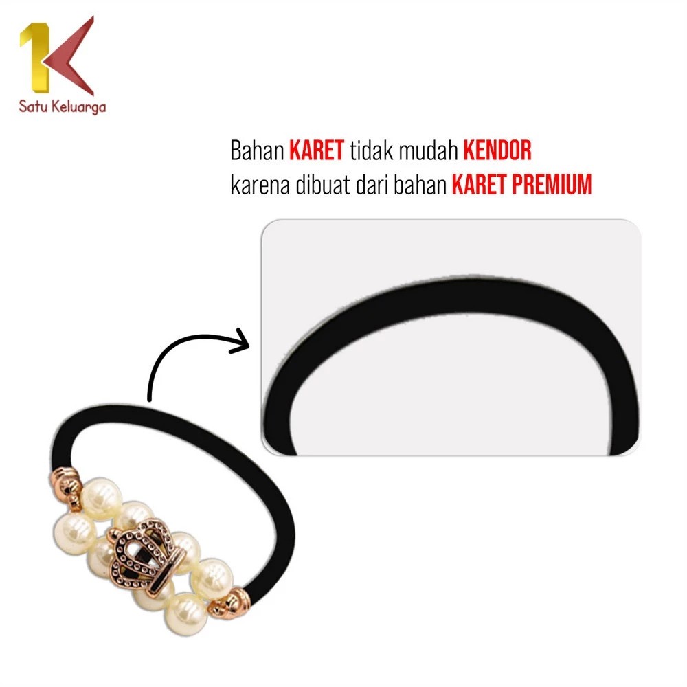 LiminDi Sukses Bersama SatuKeluarga Karet Ikat Rambut Mutiara  C216