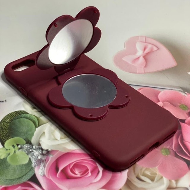 Casing Flower Make-up Mirror Soft Case