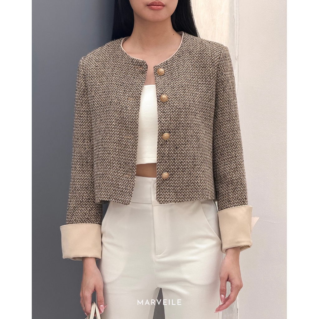Marveile Josephine Tweed Blazer 3