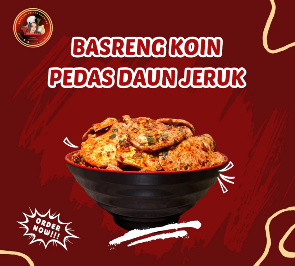 Basreng Sultan Basreng Koin Pedas Daun Jeruk