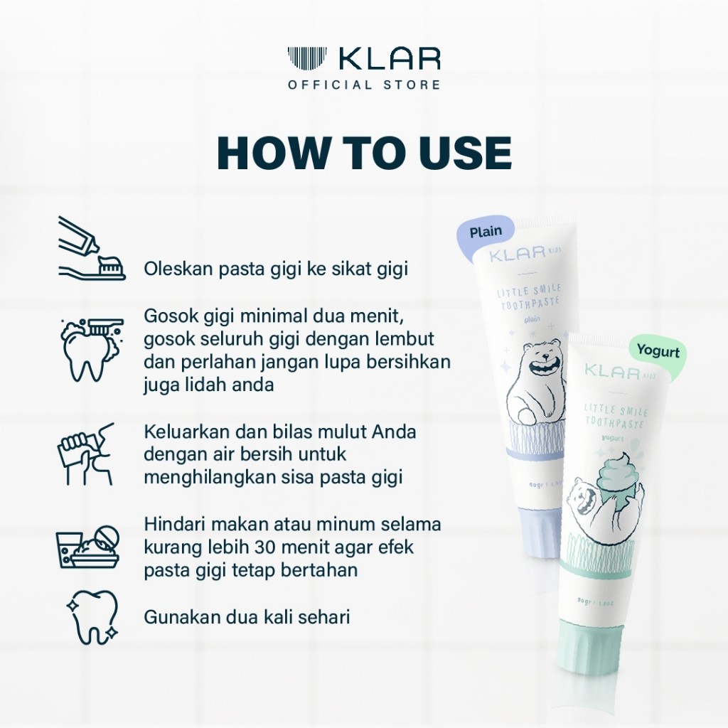 Klar Smile KLAR Kids Flouride Toothpaste