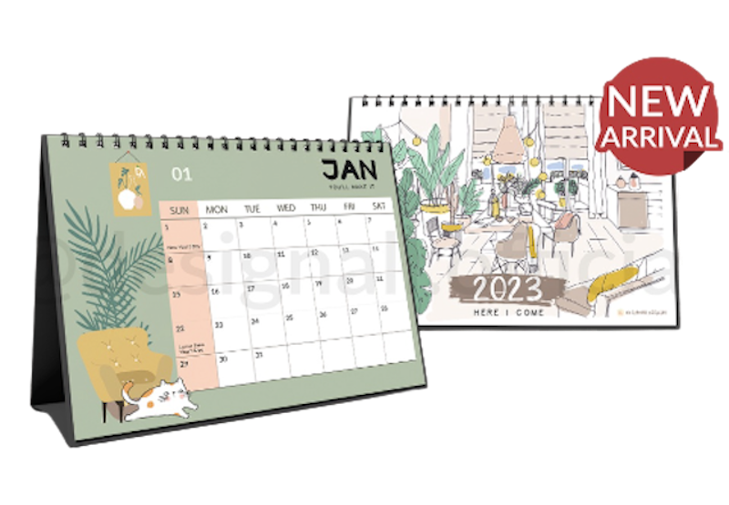 Kalender Meja / Kalender Duduk Aesthetic Spiral 1