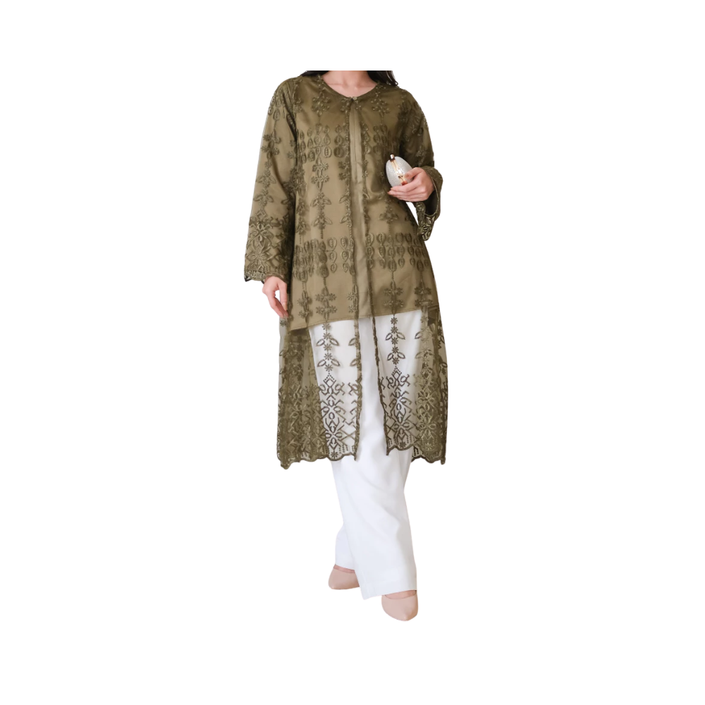Kiyorawears Kiyorawears Syakila Brukat Tunic + Inner Satin