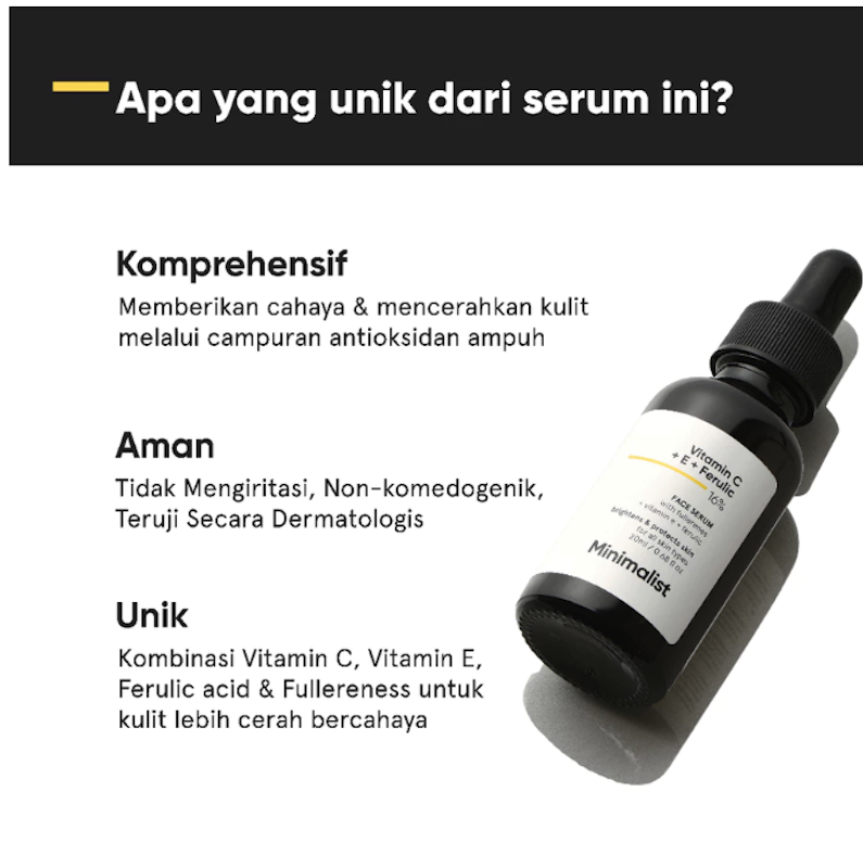 Minimalist 16% Vitamin C + E + Ferulic Face Serum 4