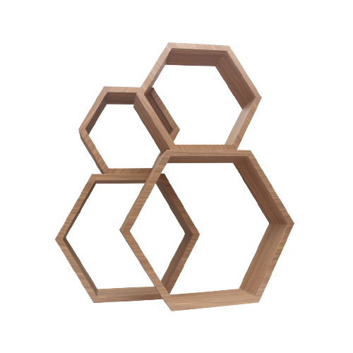 Rak Dinding Hexagonal Set 1