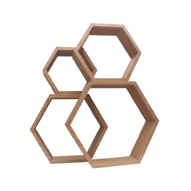Rak Dinding Hexagonal Set 1