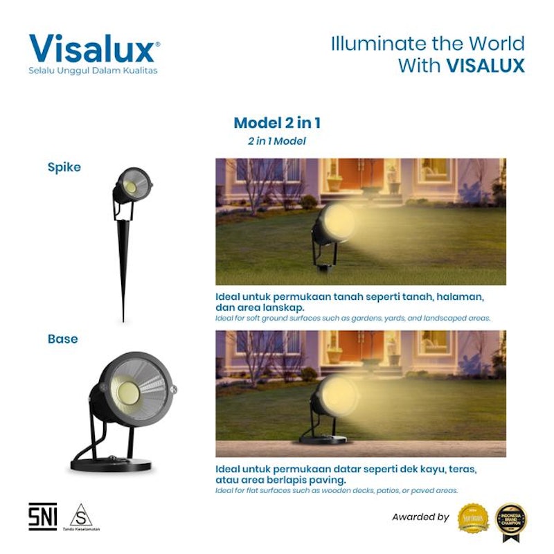 Visalux Garden Spot Light 2in1 3