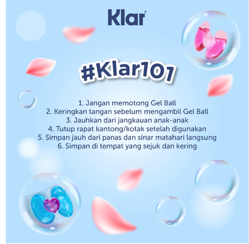 Klar Laundry Detergent Balls 3 in 1 Wisteria Blue 3