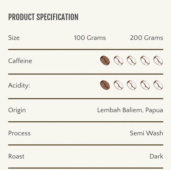 Kopi Keboen Agung HiBO Organic Coffee Dark French Arabica Papua