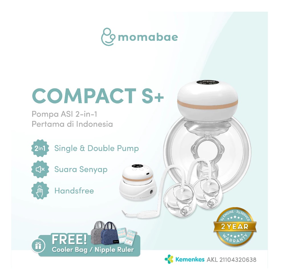 Momabae Momabae Compact S+ 2in1 Double Handsfree Electric Breast Pump