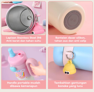  FUNNYCOOK Tumbler Anak Stainless Steel