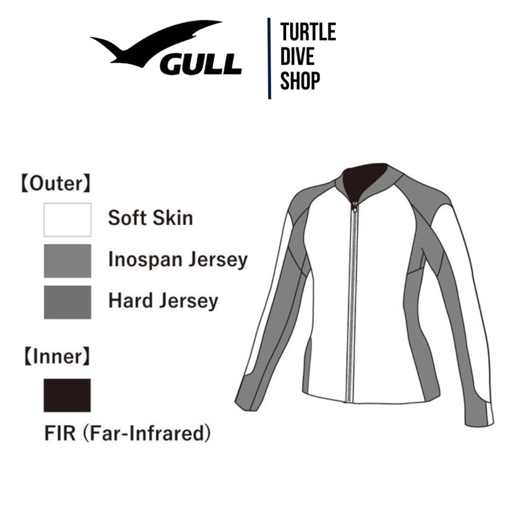 Gull Wetsuit 3mm Skin Jacket Men's 4