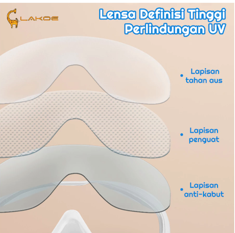 LAKOE INDONESIA Kacamata Renang Snorkling Anak 4