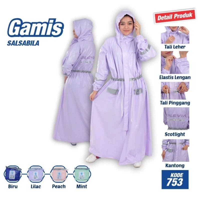 Plevia Makmur Abadi Plevia Jas Hujan Gamis Jumbo Salsabila 753