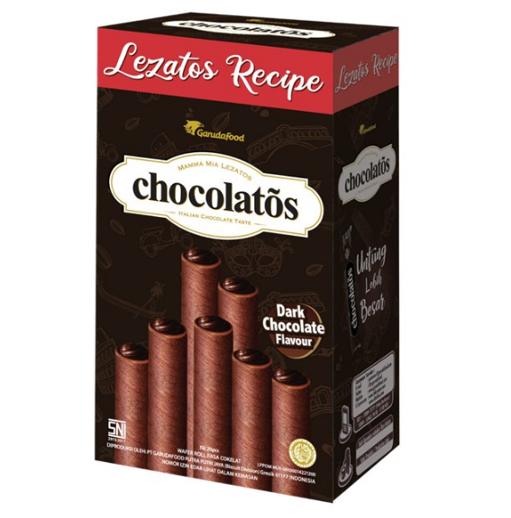 Garudafood Putra Putri Jaya Chocolatos Dark Wafer Stick
