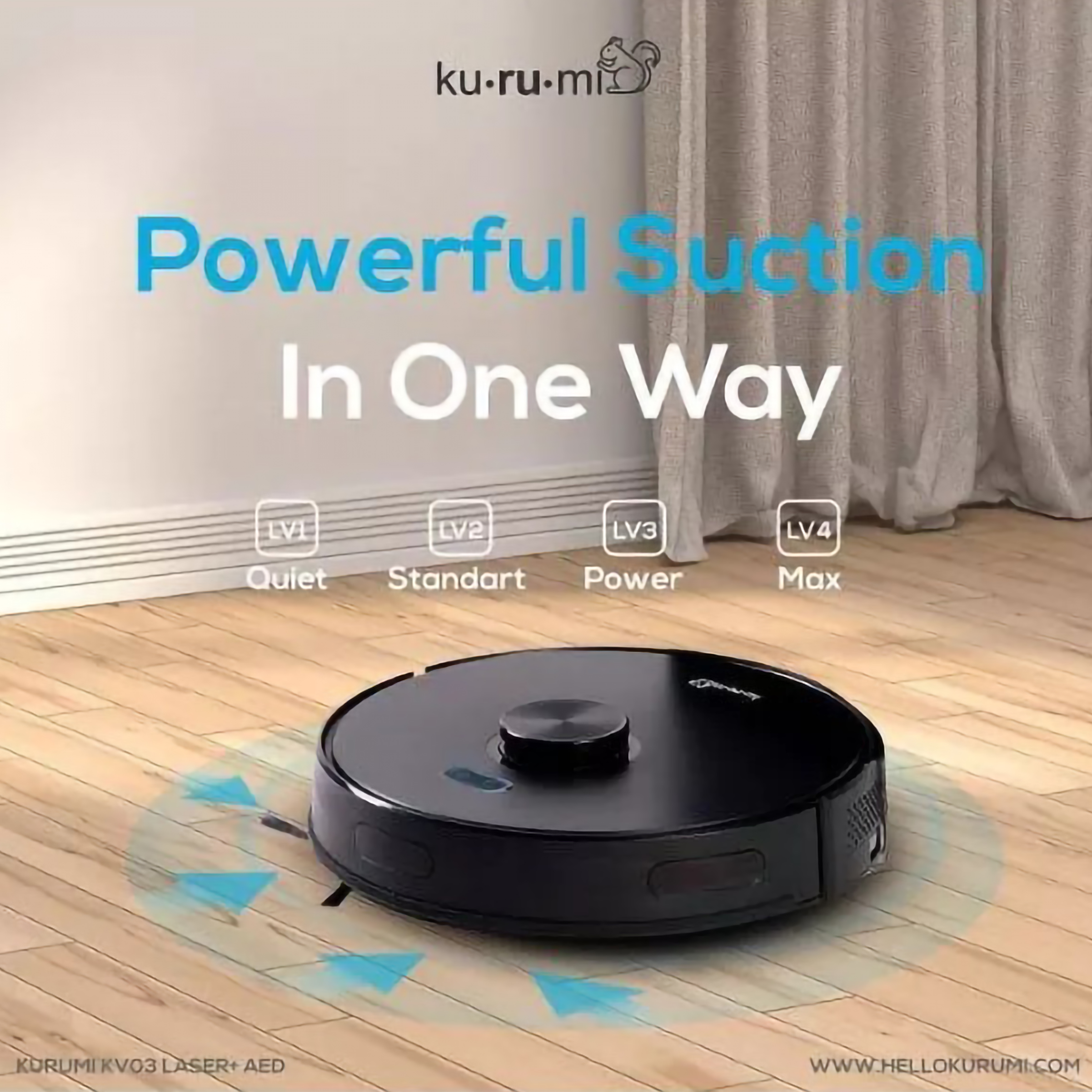 Kurumi KV 03 Laser+ Robot Vacuum Cleaner