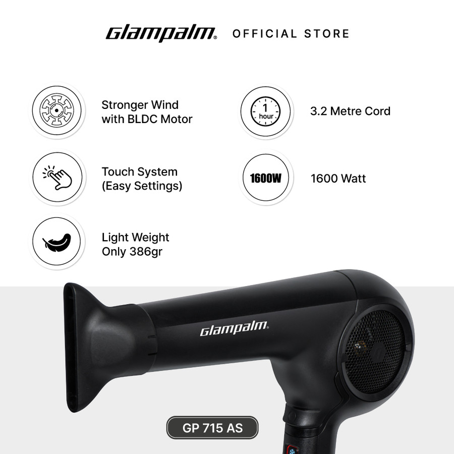  Glampalm Hair Dryer Air Touch  GP715AS
