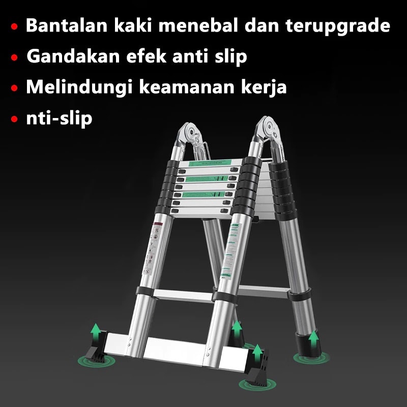 ISKU Alumunium Telescopic Ladder 3.8m 5