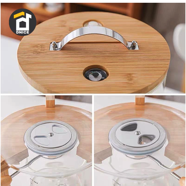  Dispenser Beras dari Bahan Kaca 5 Kg