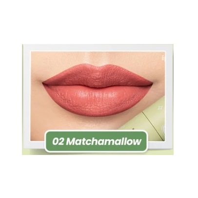 Eka Jaya Internasional Hanasui Mattedorable Lip Cream Matcha Latte Edition 02 Matchamallow