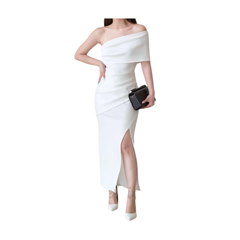 Impression.id Joanna Dress Scuba Broken White 1