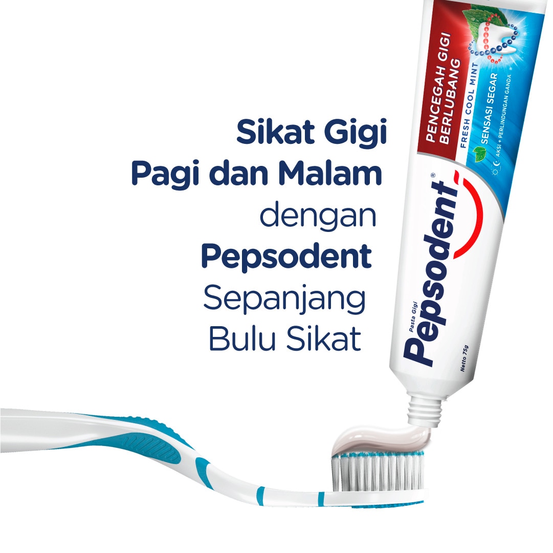 Pasta Gigi Pepsodent Pencegah Gigi Berlubang Fresh Cool Mint