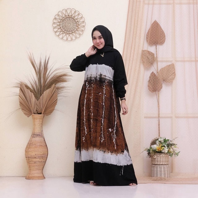 Batik Prass Gamis Rayon Super Grade A 