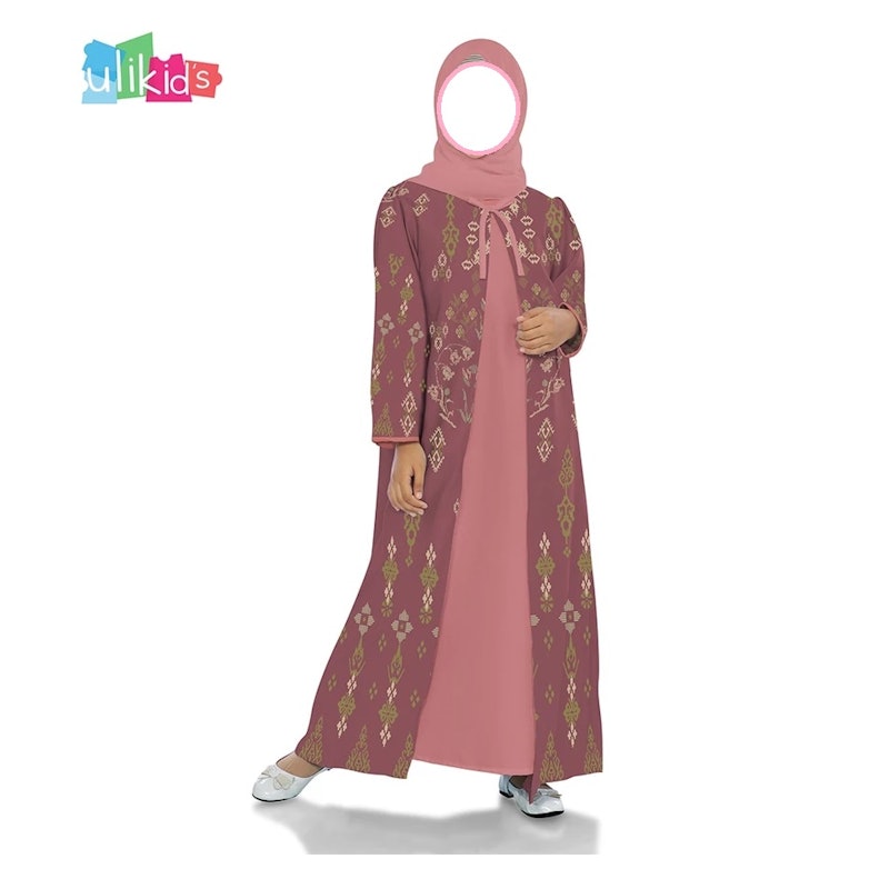 Ulikids Gamis Anak Set Hijab Motif Batik Nusantara 5
