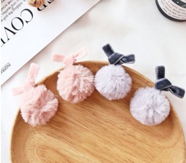 Bowknot Pompom Earrings