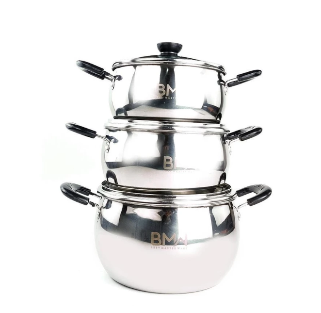 BMW Kitchenware Soup Pot 1 Set 3 Pcs 