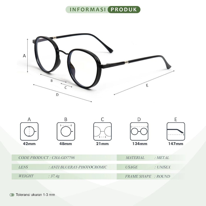 Chapellie Eyewear Kacamata Photocromic 3
