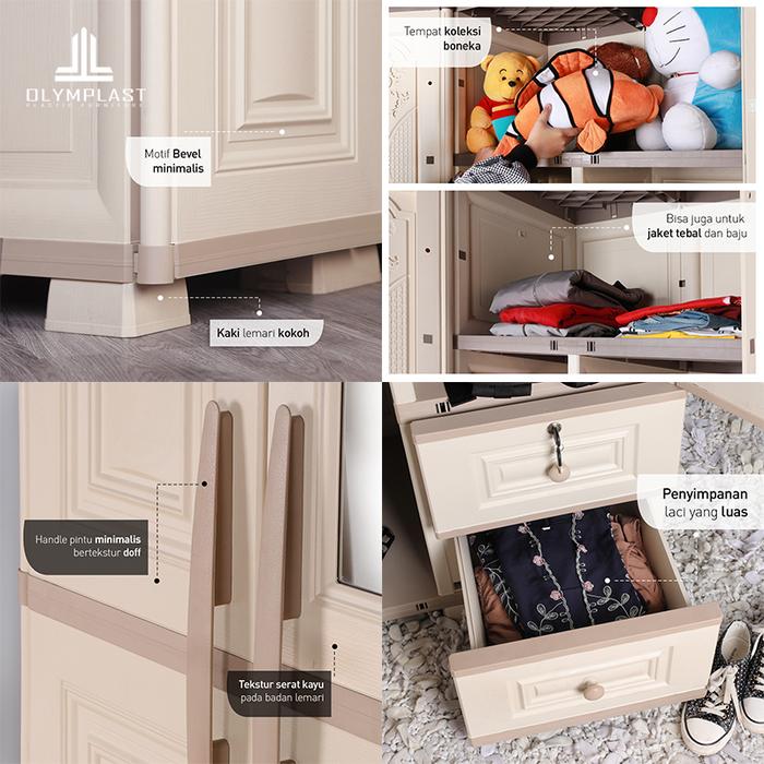 Olymplast Lemari Pakaian Olymplast Trasnform Cabinet Modern OTC 3P M