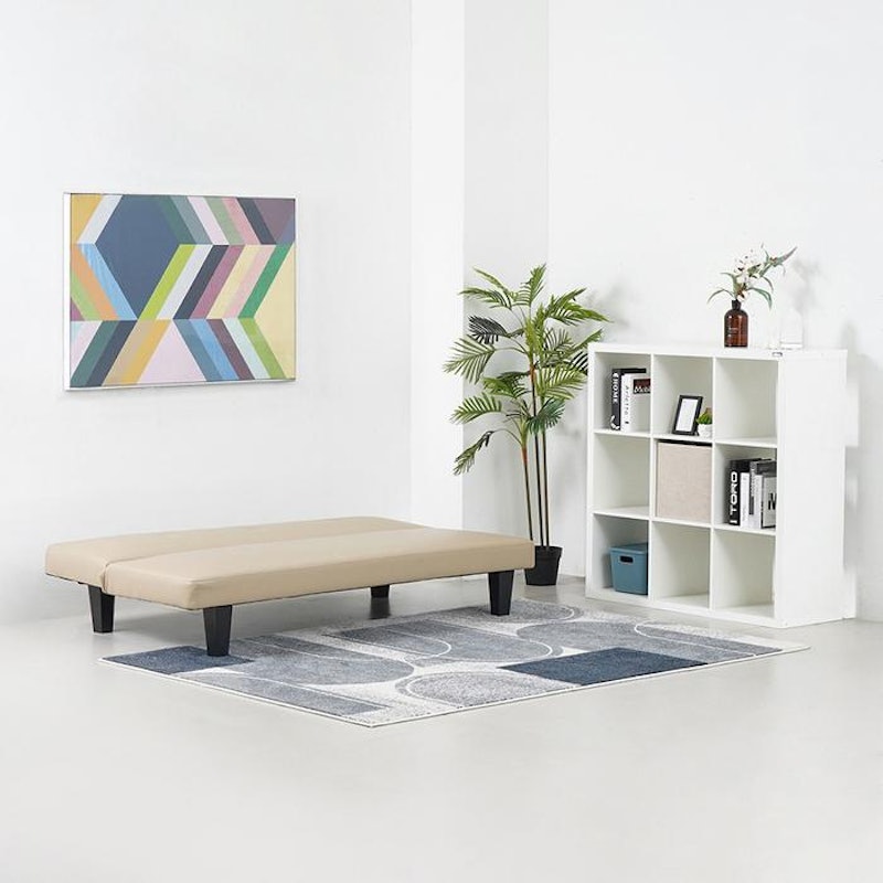 Informa Oakland Sofa Bed Kulit Cokelat Cappuccino 3