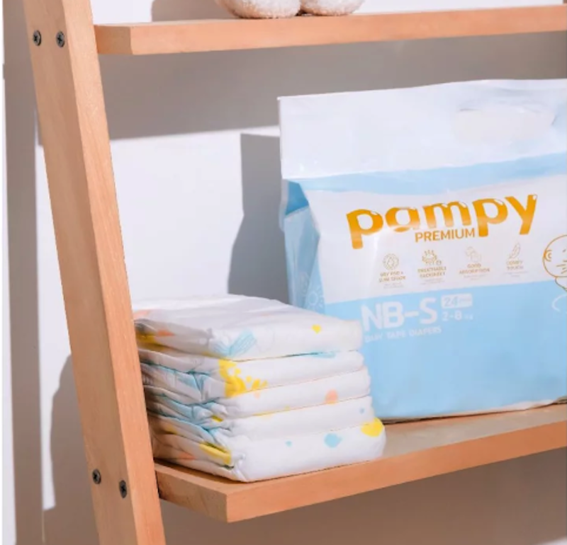 Pampy Premium Baby Tape Diapers NB-S 5