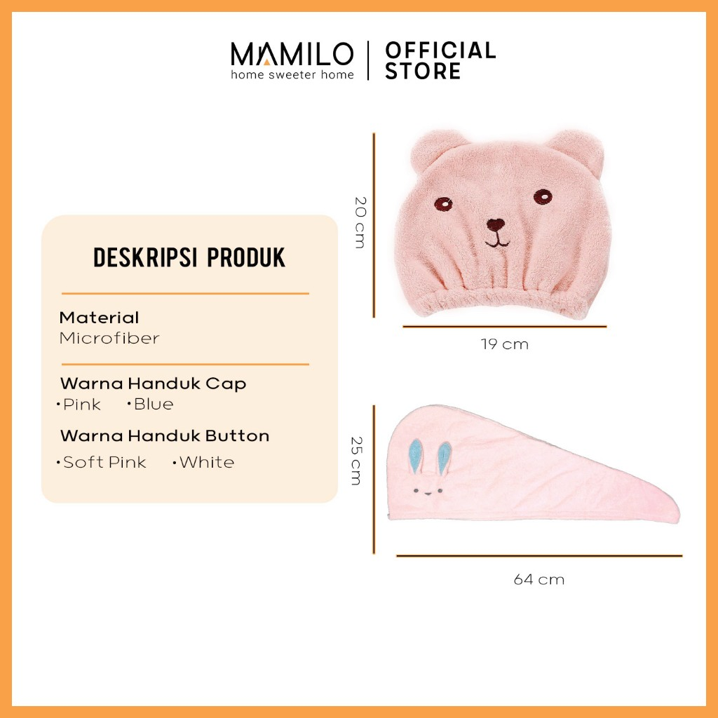  MAMILO Handuk Kepala Microfiber