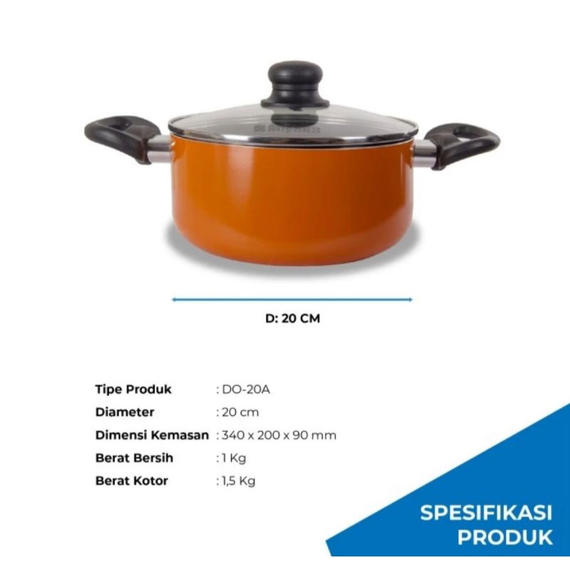 Kencana Gemilang Miyako Dutch Oven  D0-20A