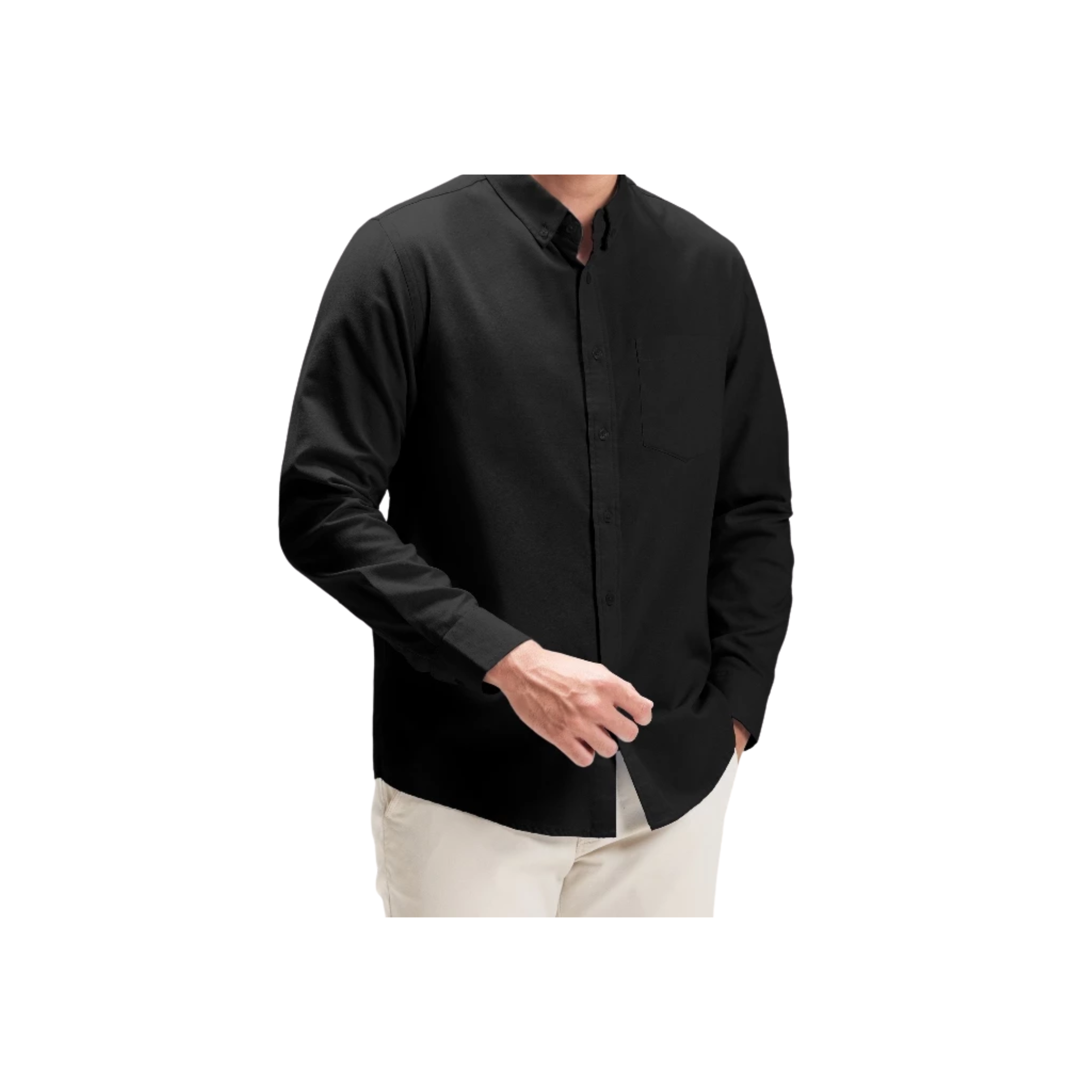 Cut-Off Clark Kemeja Pria Oxford Panjang