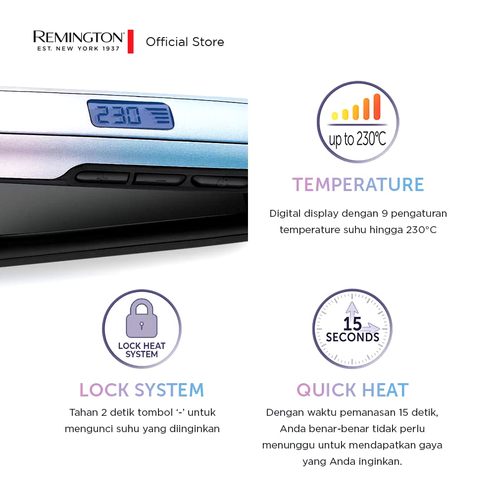 Spectrum Brands Remington Mineral Glow Straightener S5408