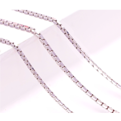 Kalung Stela Polos White Gold 17K