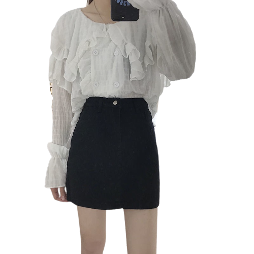 Rok Jeans Pendek A-Line 2